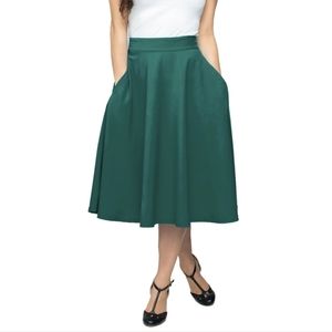 High waisted plus size circle skirt